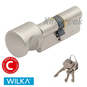 Cylindrická vložka Wilka 102 - K423 s knoflíkem 30G/35 nikl